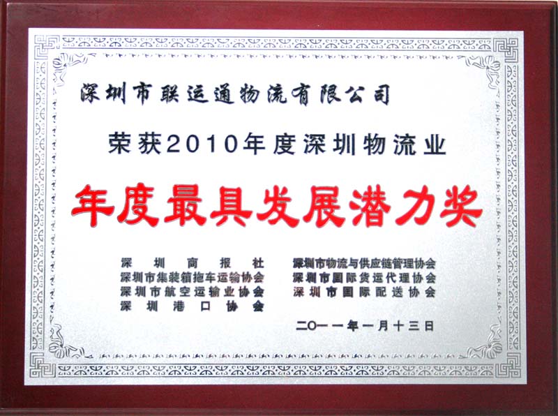 2010年最具发展潜力奖